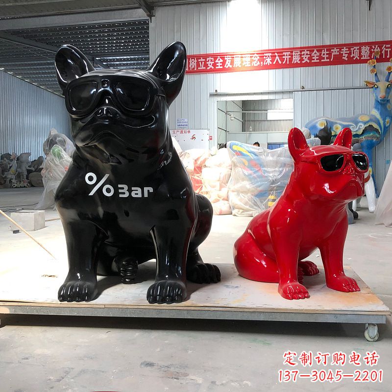 太原精致可爱的不锈钢斗牛犬雕塑