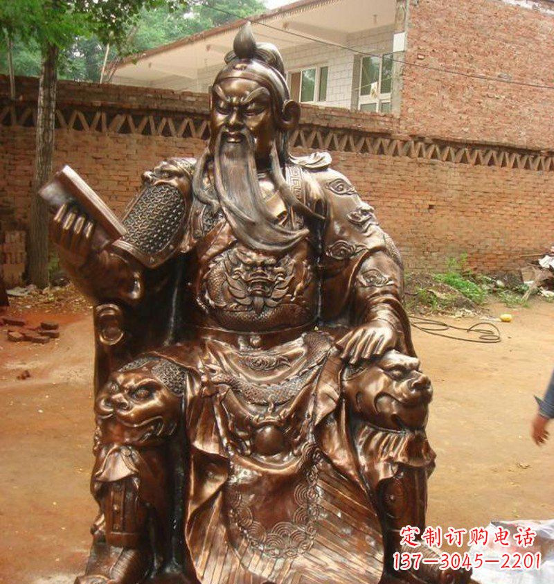 太原传承古典文化,唯美古典雕塑-关公铜雕