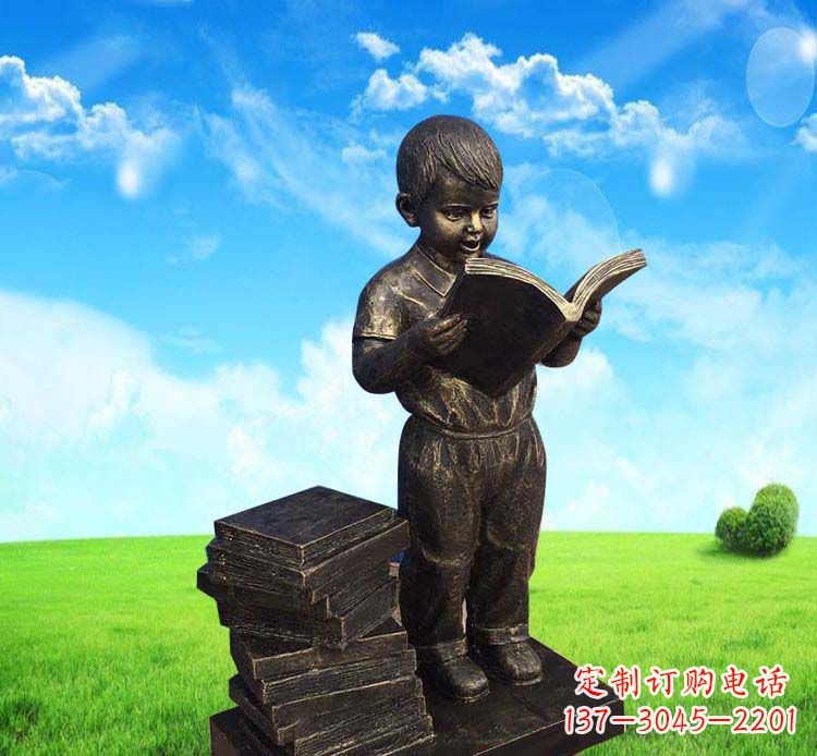 太原记忆中的男孩——铜雕塑