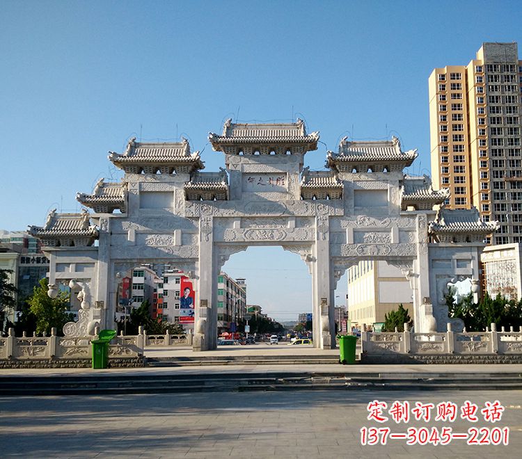 太原精致锻铜牌坊雕塑
