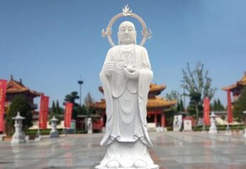 太原大理石地藏菩萨雕塑象征佛法的传承