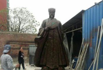 太原典雅大型立式诸葛亮铜雕