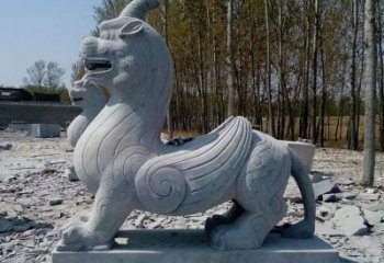 太原独角兽雕塑，神兽石雕带你穿越回古老神话中