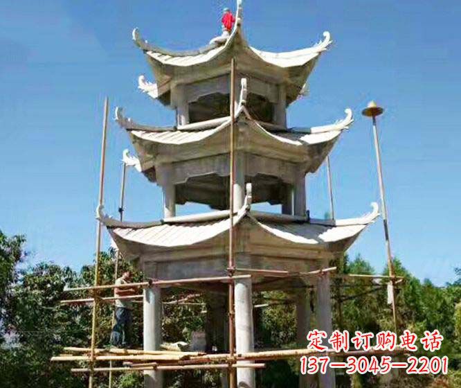 太原精美古典凉亭石雕