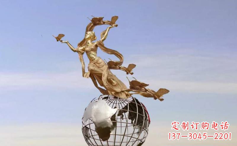 太原多斯广场不锈钢地球雕塑