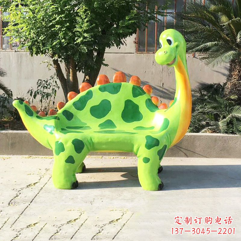 太原儿童乐园玻璃钢卡通恐龙座椅
