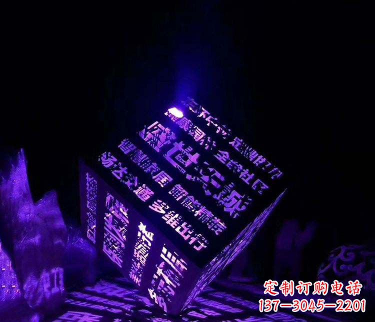 太原发光不锈钢字体艺术雕塑