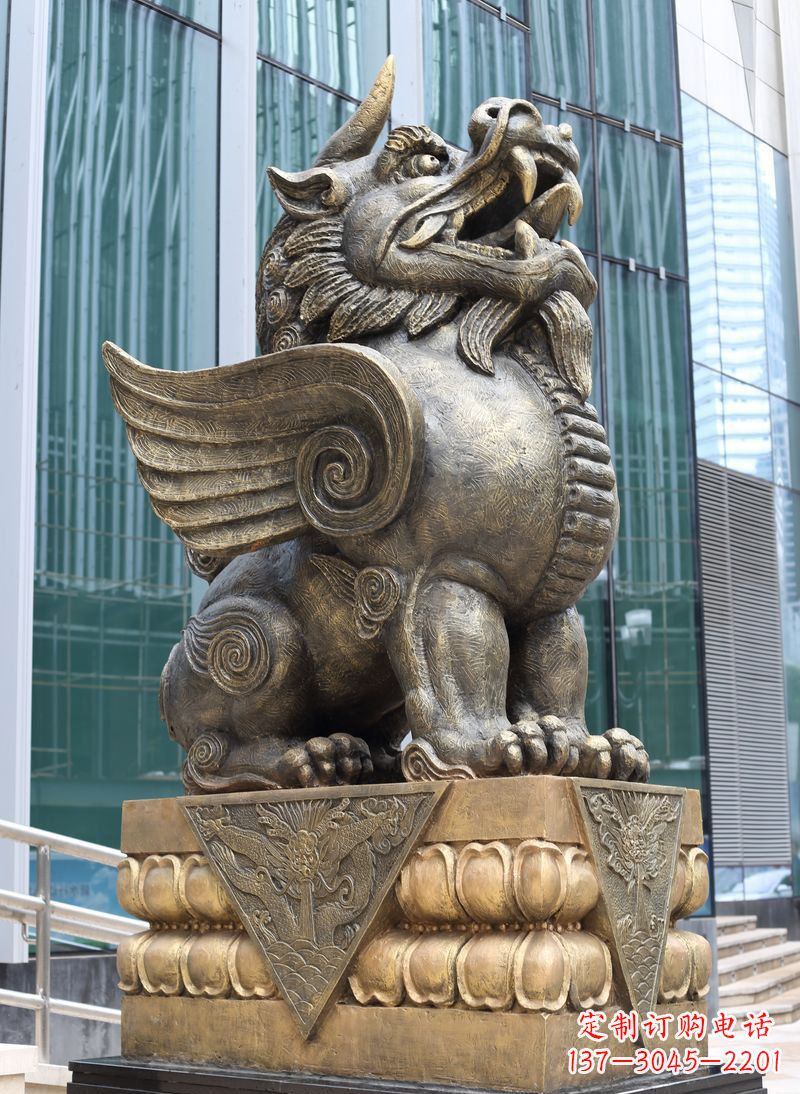 太原精美独角兽铜雕
