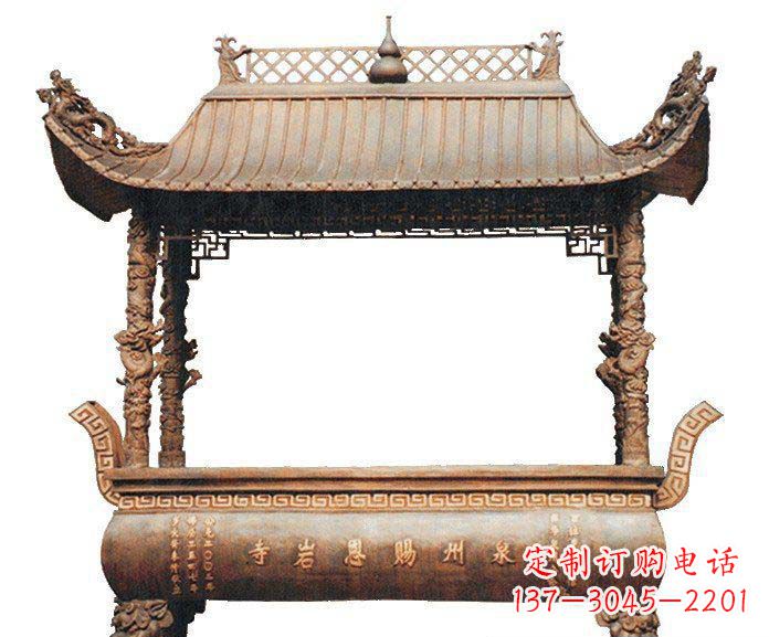 太原方形香炉寺庙铜雕