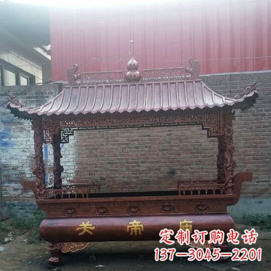 太原方形香炉铜雕塑,精美香炉雕塑