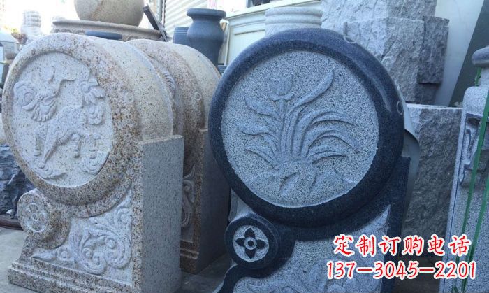 太原传统仿古抱鼓门墩雕塑