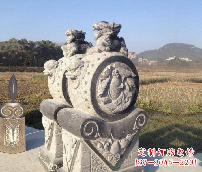 太原仿古抱鼓石门墩雕塑
