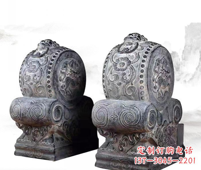 太原仿古抱鼓石门墩雕塑