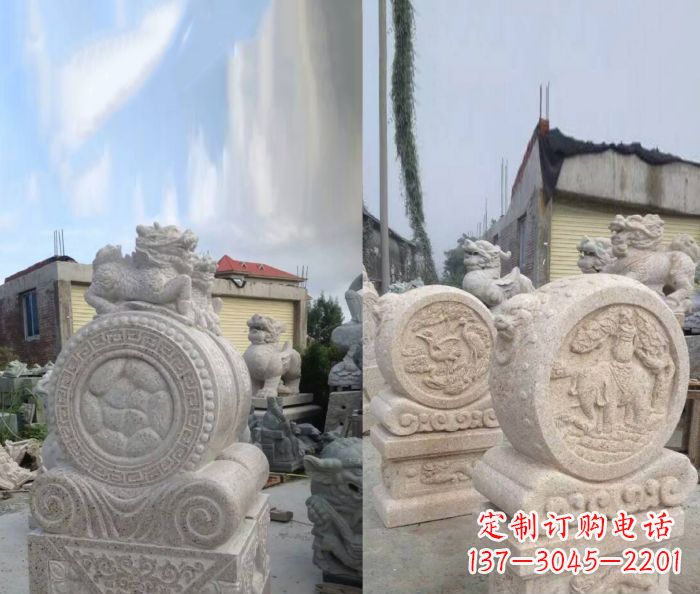 太原仿古抱鼓石门墩雕塑
