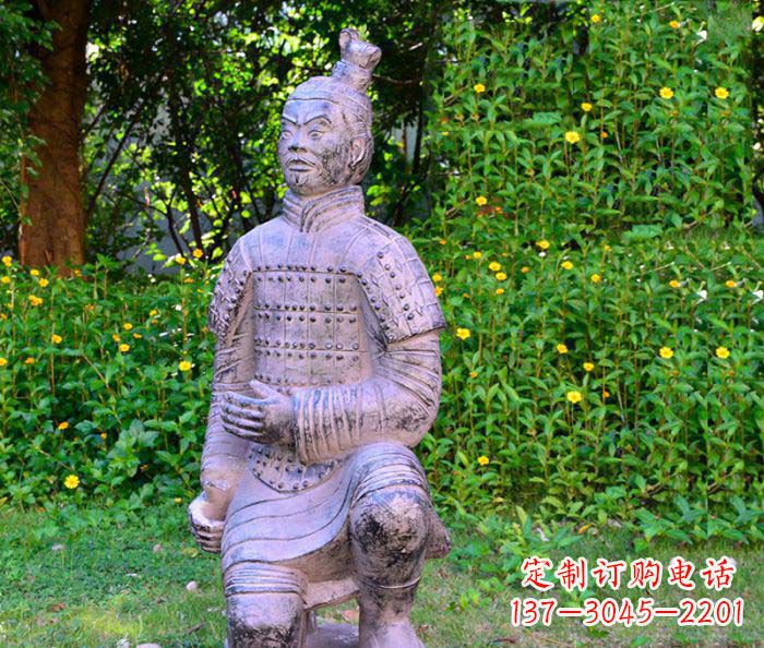 太原仿古兵马俑公园人物石雕