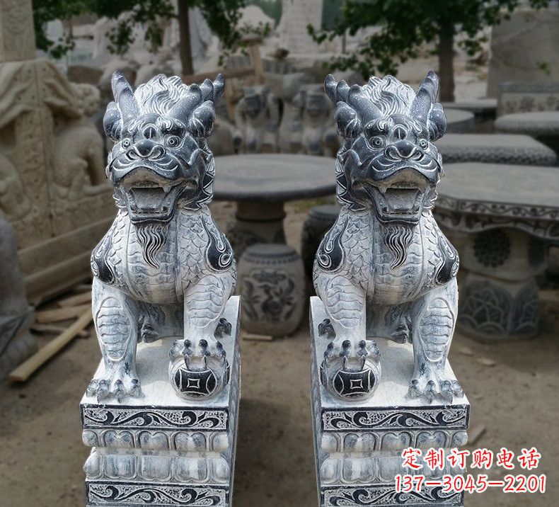 太原传统工艺仿古麒麟雕塑