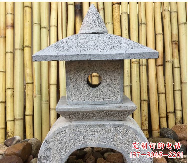 太原仿古公园照明石灯笼石雕 (3)