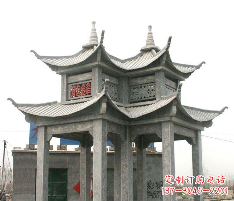 太原仿古凉亭石雕艺术品