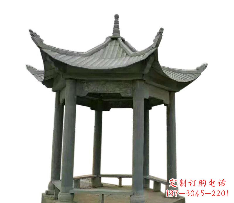 太原仿古石雕凉亭