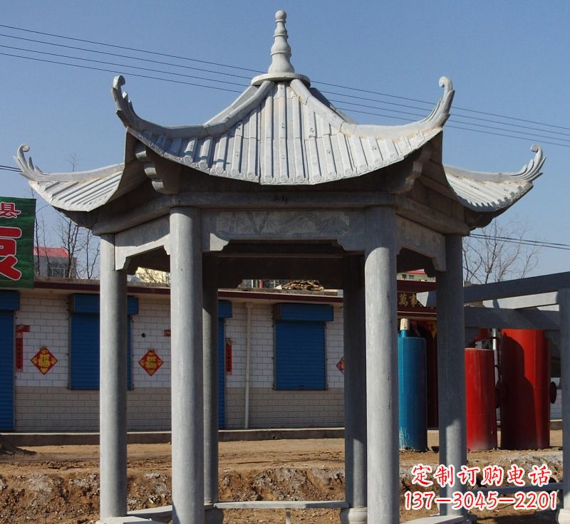 太原精美仿古石雕凉亭