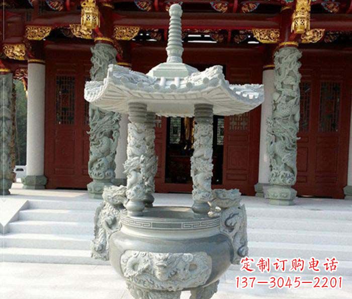 太原中国古典仿古龙浮雕香炉雕塑