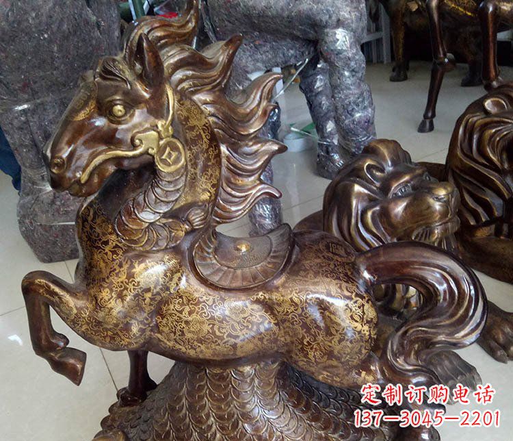 太原仿古雕塑马摆件