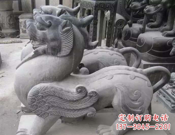 太原仿古貔貅石雕 (2)