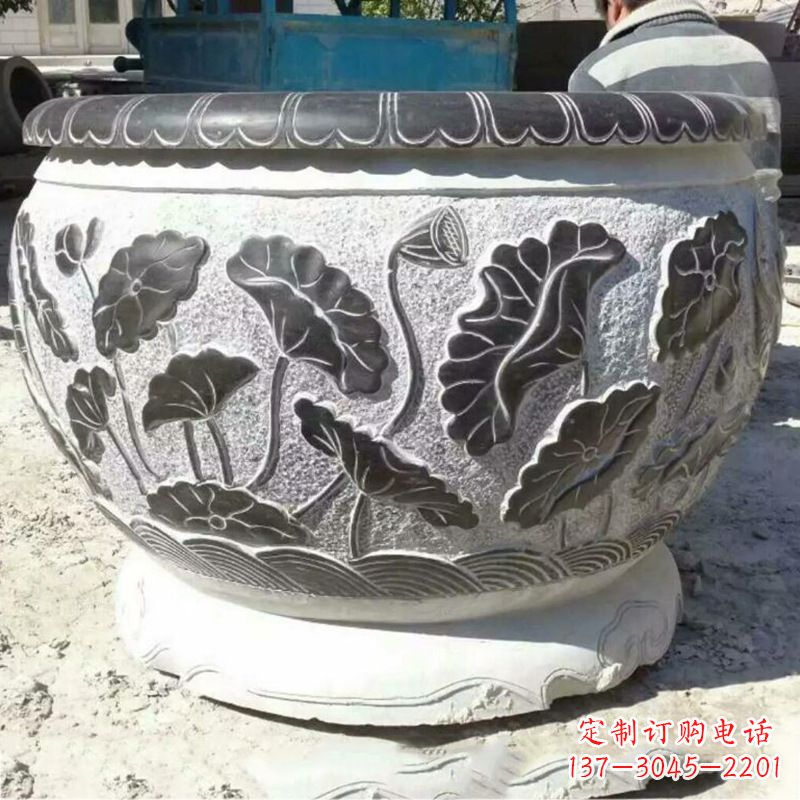 太原仿古青石做旧水缸