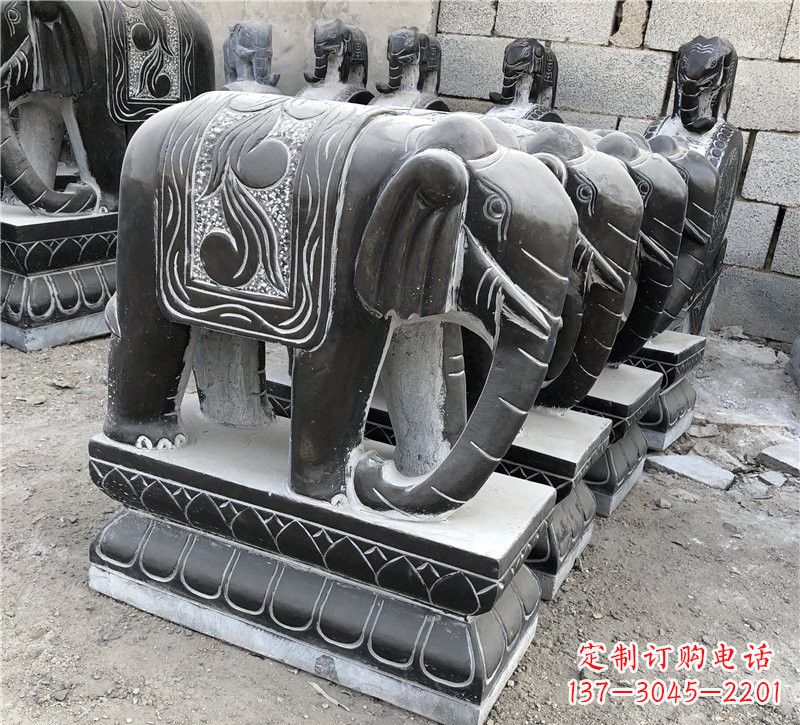 太原仿古青石制造大象雕塑
