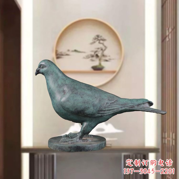 太原仿古青铜鸽子动物雕塑摆件