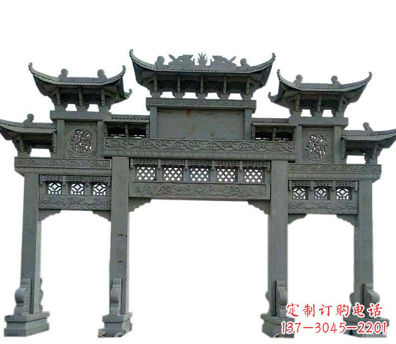 太原精美的仿古大理石牌坊雕塑