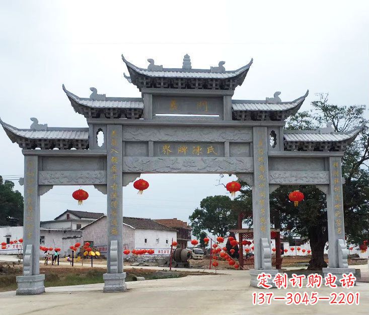 太原精美仿古牌坊石雕