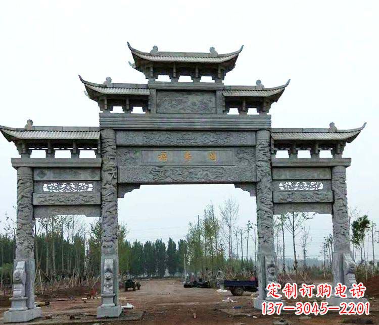太原精美石雕牌坊雕塑