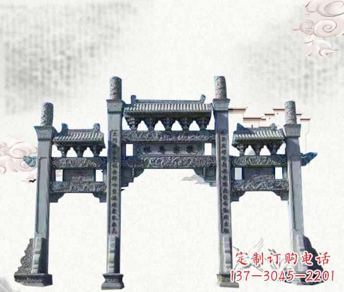 太原精美仿古牌坊雕塑