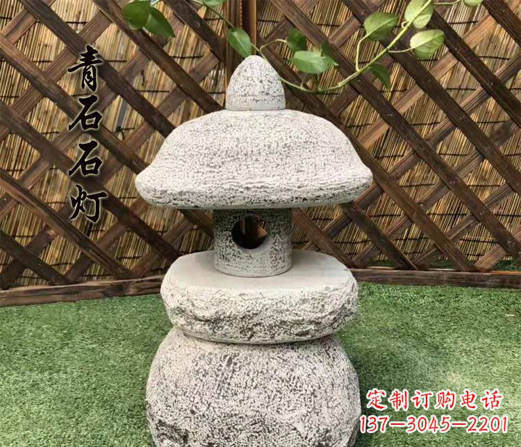 太原精美仿古石灯公园照明灯石雕