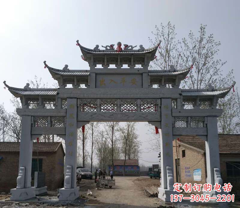 太原仿古石牌坊石雕