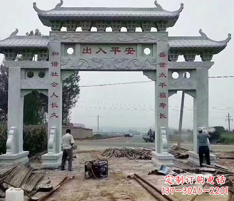 太原仿古石牌坊石雕