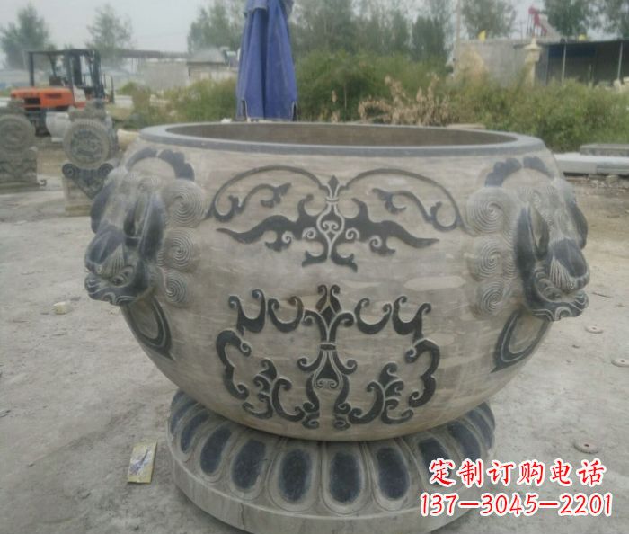 太原仿古圆形水缸石雕 (3)