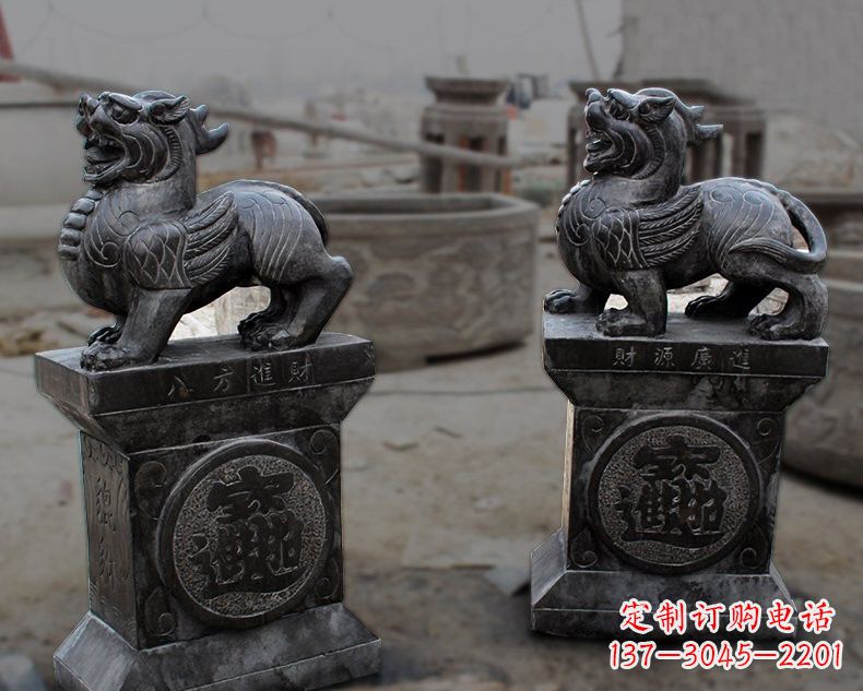 太原仿古招财进宝貔貅石雕