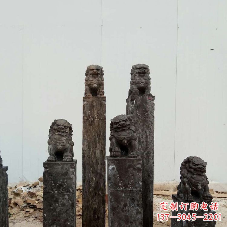太原复古风格拴马桩雕塑