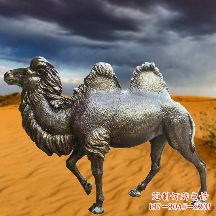 太原仿铜玻璃钢骆驼雕塑