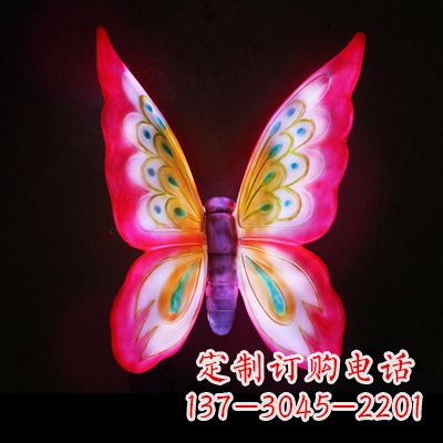 太原仿真蝴蝶_大号红色发光款70x50x30