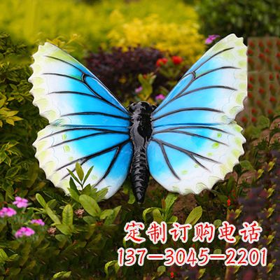 太原仿真蝴蝶_蓝白色款60x68x35