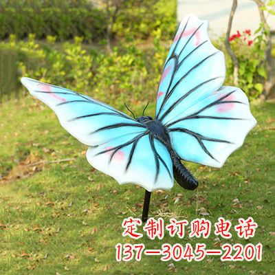 太原浅蓝白色蝴蝶雕塑