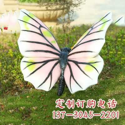 太原仿真蝴蝶_浅粉白色款80x76x40