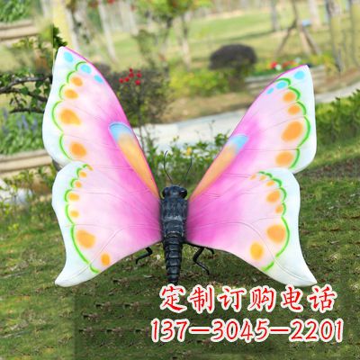 太原仿真蝴蝶_紫白色款105x100x80