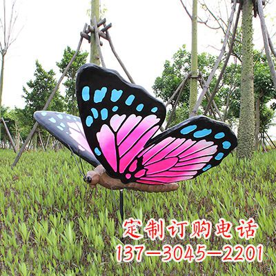 太原仿真蝴蝶_紫蓝黑款100x95x60