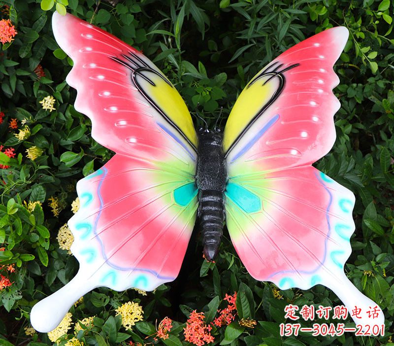 太原豪华蝴蝶彩绘树脂雕塑