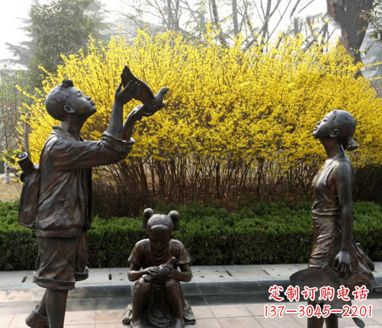 太原精致可爱的儿童铜雕