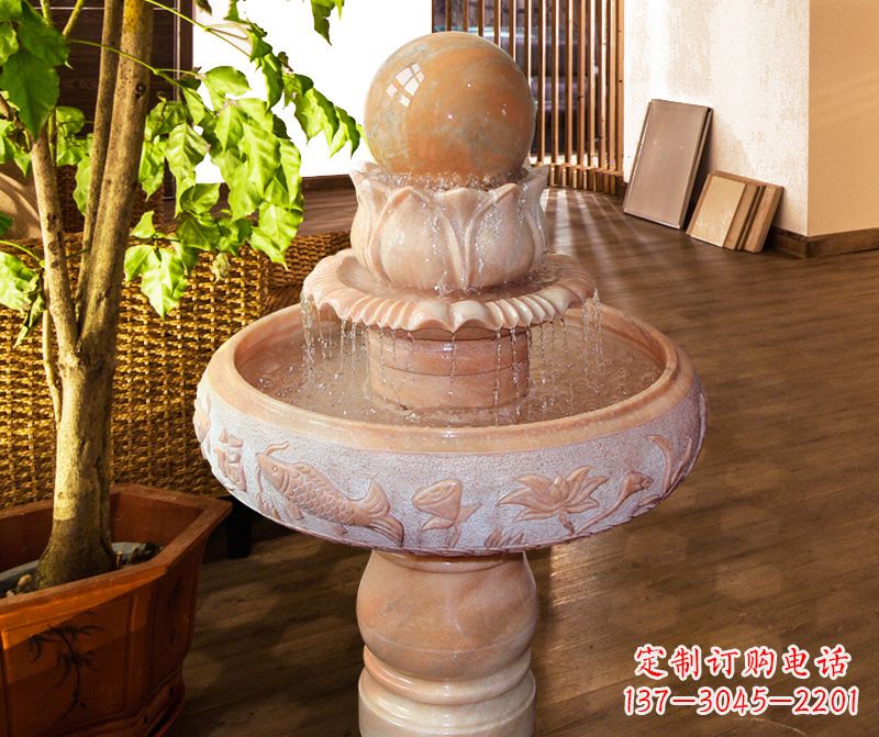 太原浑然天成的风水球石雕